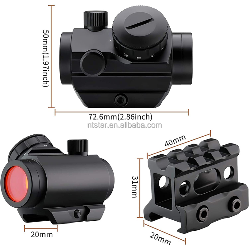 product goodluck ao adjustable red dot sight scope waterproof hd glass lens reflex tactical hunting accessories with laser model-6