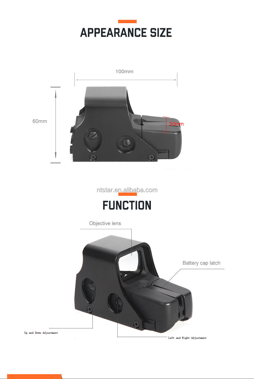 product oem tactical hd551 holographic sight reflex optics scope red dot sight premium scopes  accessories hunting red dot for hunting-5