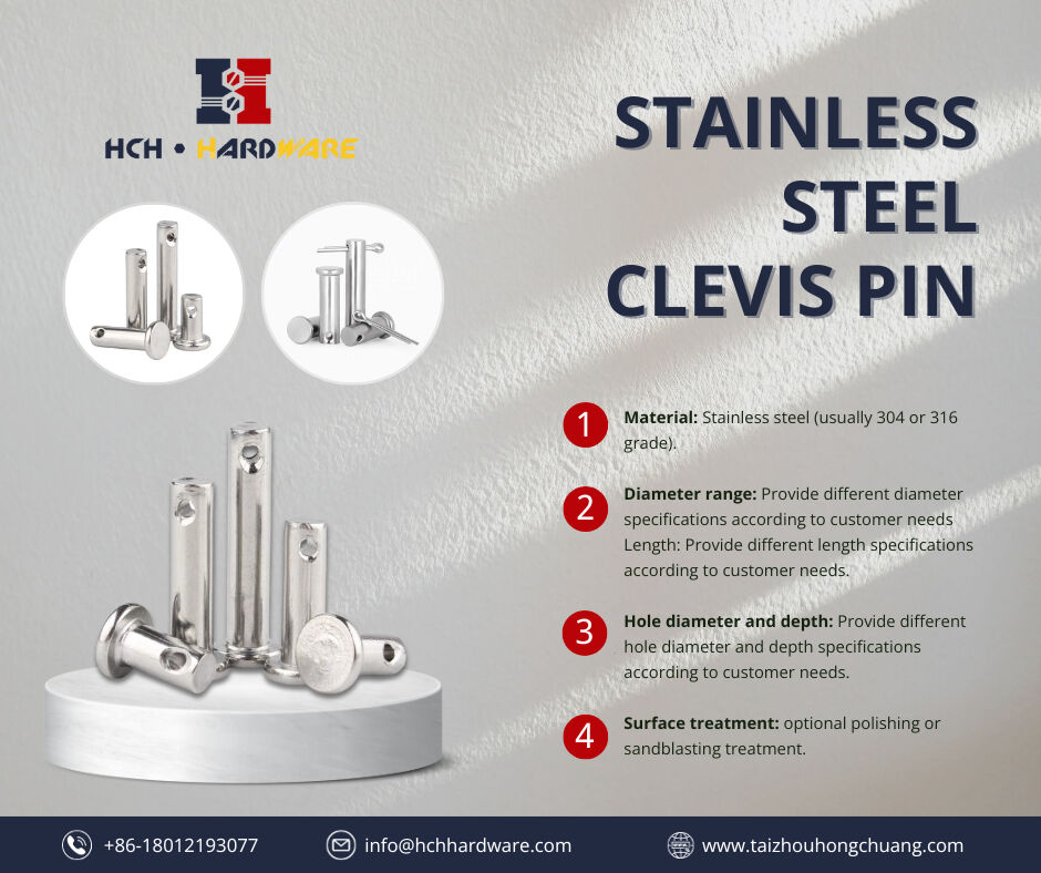 Stainless steel clevis pin