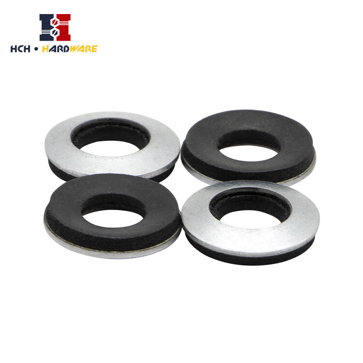 Rubber Black Gray Bonded Sealing Washer Stainless Steel details
