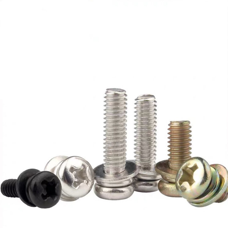 Screws Titanium Bolts With Washer Cross Slotted Pan Head Combination supplier