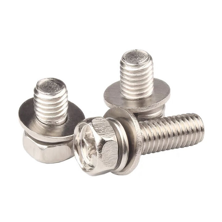 Cross Slot Combination Bolt Screws with Flat Washer and Spring Washer supplier