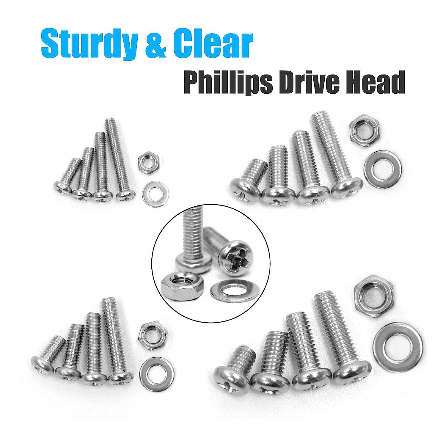 Assorted Cross Pan Head Machine Screws Nuts and Bolts details