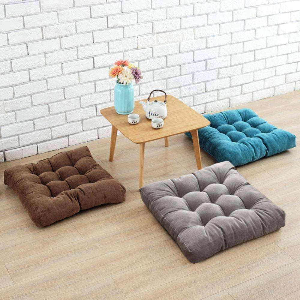 High Quality Plush Fabric Floor cushion pad yoga pillow seat cushion details