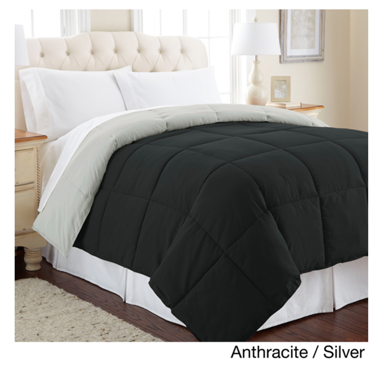 Quilted polyester reversible quilt microfiber filled duvet / comforter supplier