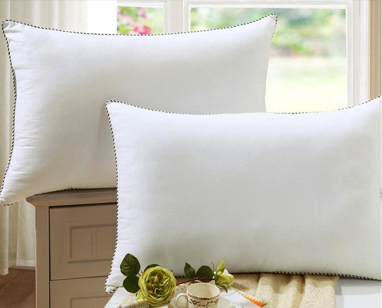 Hotel / Home Medium Firm Polyester Hollowfiber Bed Sleeping cotton cover Pillow manufacture