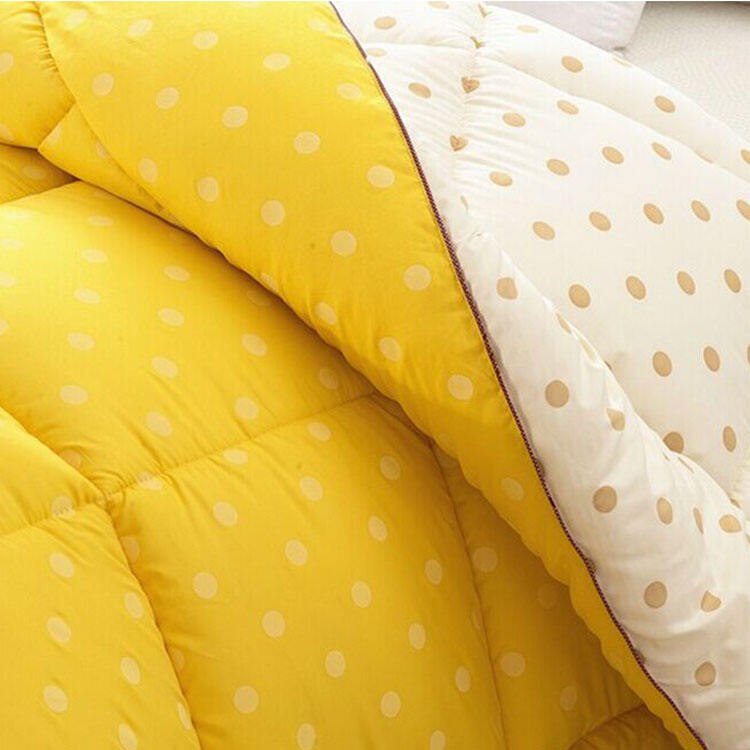 New design wholesaler wave point quilted polyester fabric cotton quilt factory