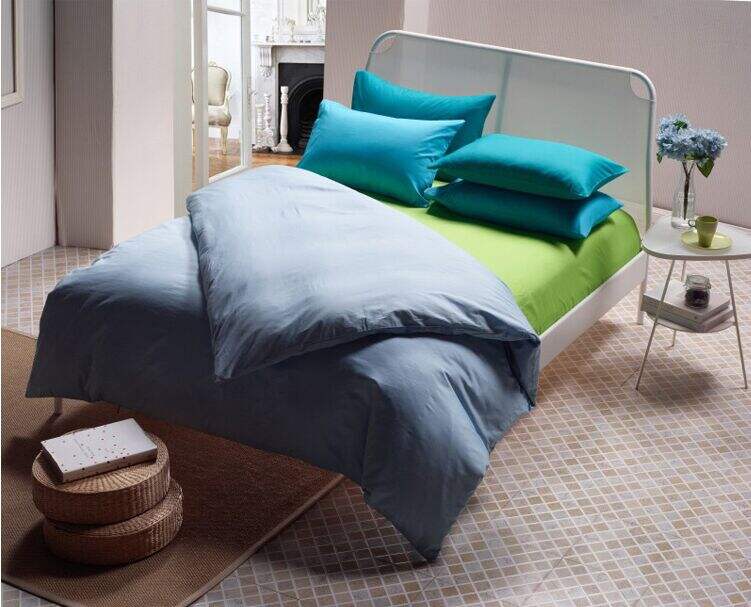 Cheap High Quality colorful Bedding Set plain cotton duvet cover supplier