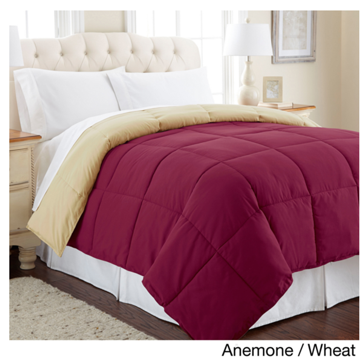 Quilted polyester reversible quilt microfiber filled duvet / comforter manufacture