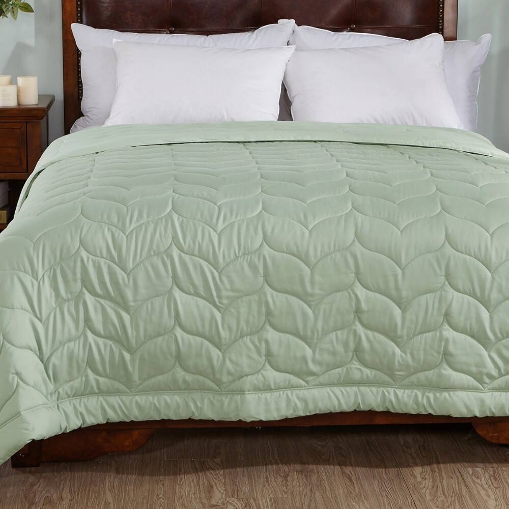 Summer reversible weighted blanket down alternative quilted blanket details