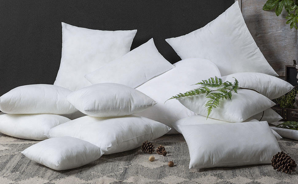 High Quality Custom size Square White Pillow 100% Polyester Filling Cushion Insert throw pillow inserts details