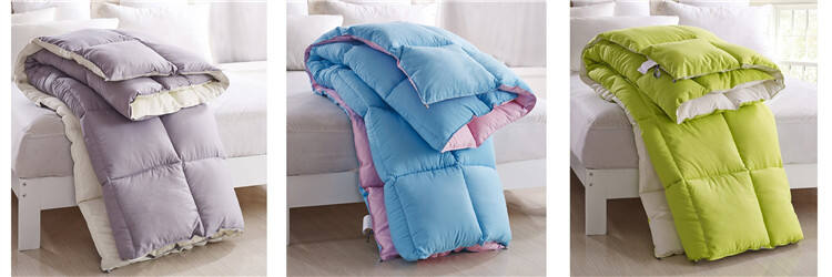 Plain colour Quilted Wholesale Comforter with Microfiber Duvet Cover factory