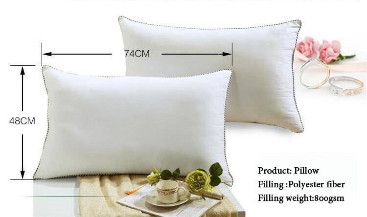 Hotel / Home Medium Firm Polyester Hollowfiber Bed Sleeping cotton cover Pillow supplier