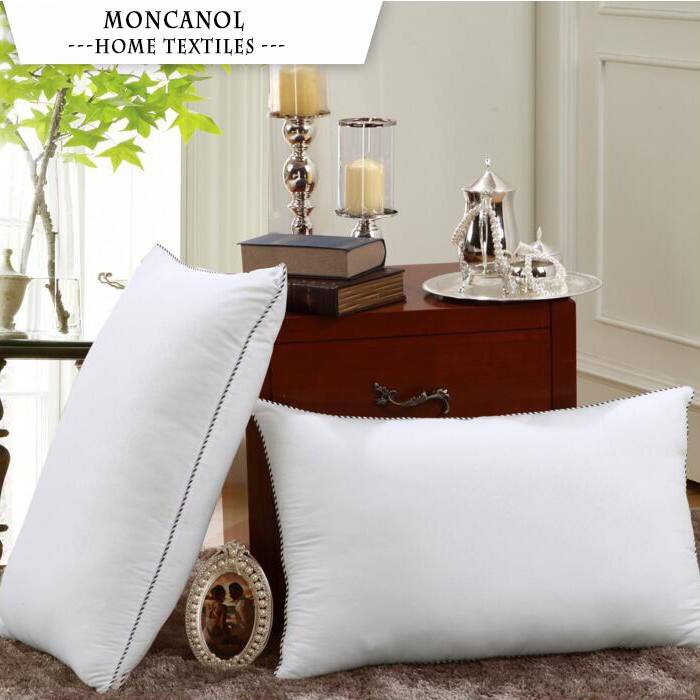 Hotel / Home Medium Firm Polyester Hollowfiber Bed Sleeping cotton cover Pillow details