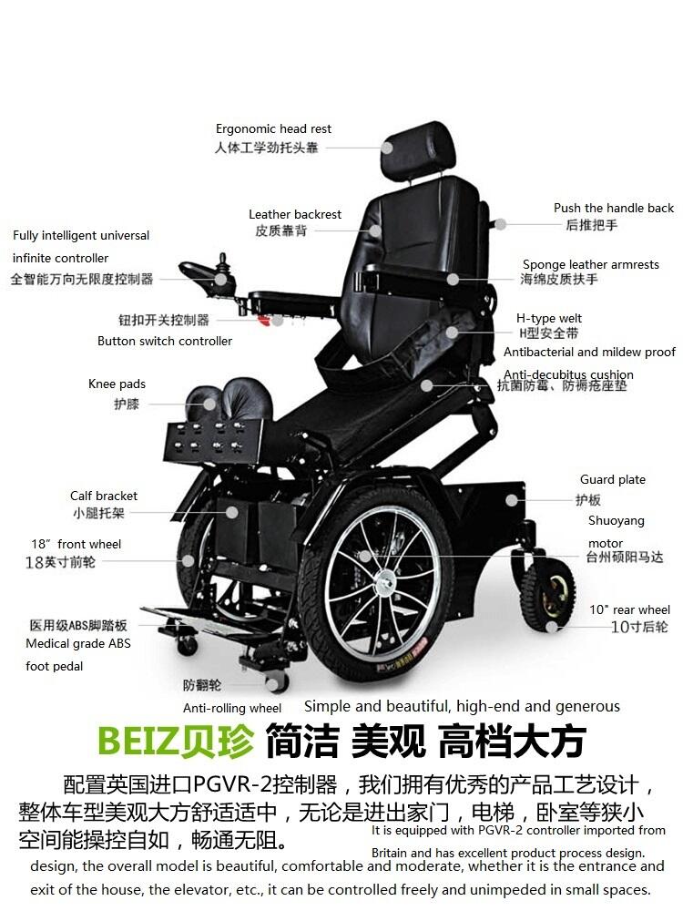 Rehabilitation Therapy Supplies Manual Standing Wheelchair China Disabled Wheel Chair manufacture