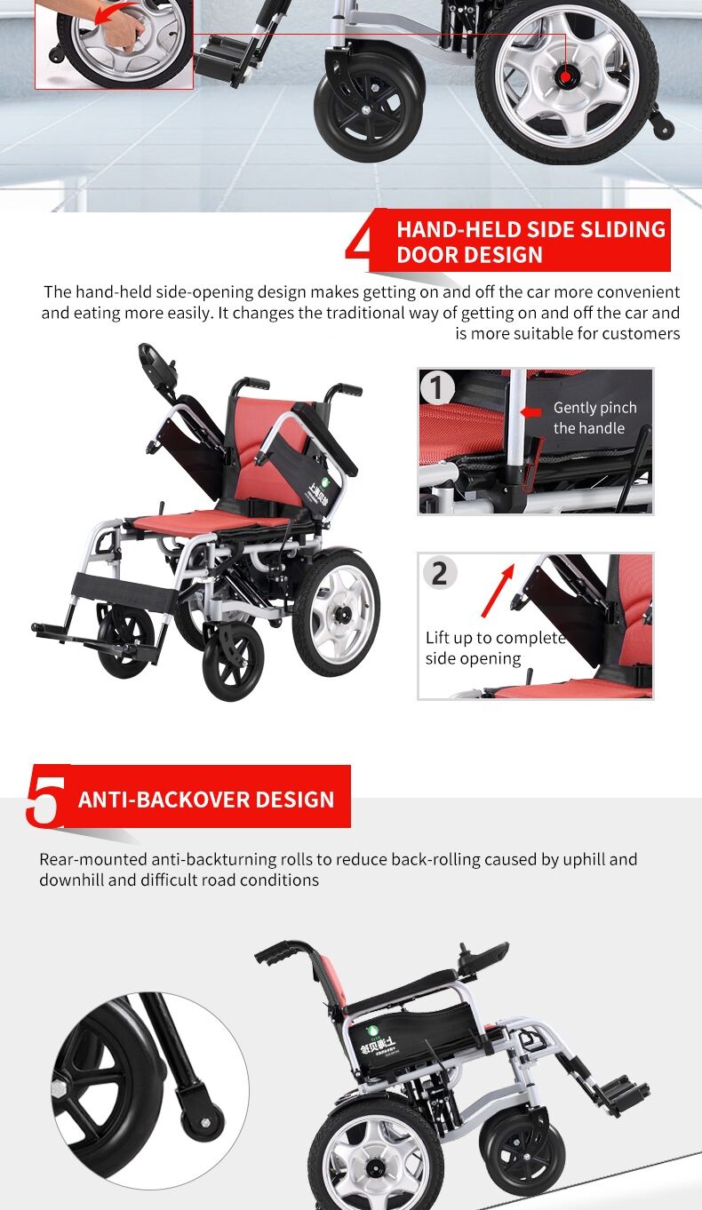 Electric Wheelchair wheel chair electric powered mobile wheelchair device for adults aluminum electric wheelchair motor -BZ-6401 supplier