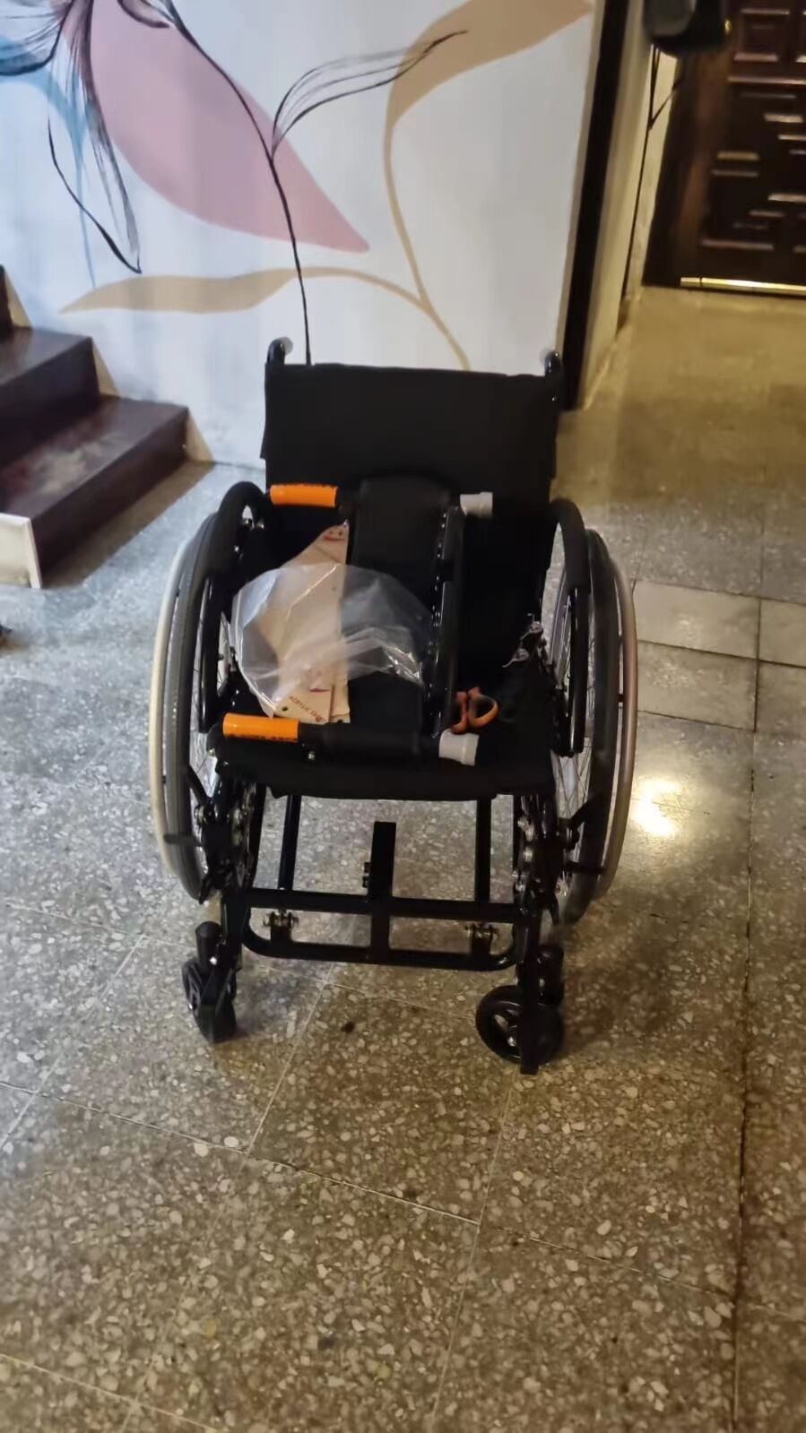 medical rehabilitation standing wheelchair for disabled manual standing elevated wheelchair stand up wheelchair manual-BZ-TH01 supplier