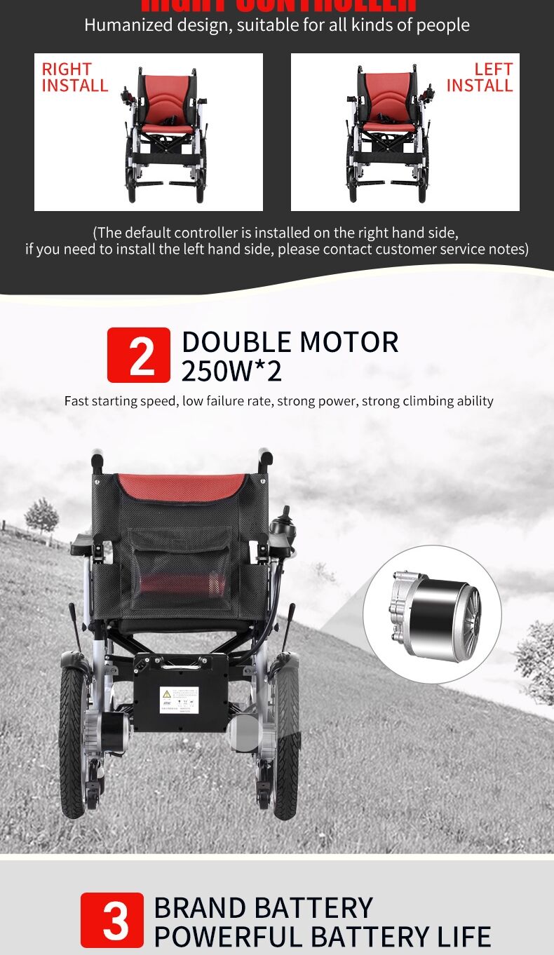 Electric Wheelchair wheel chair electric powered mobile wheelchair device for adults aluminum electric wheelchair motor -BZ-6401 details