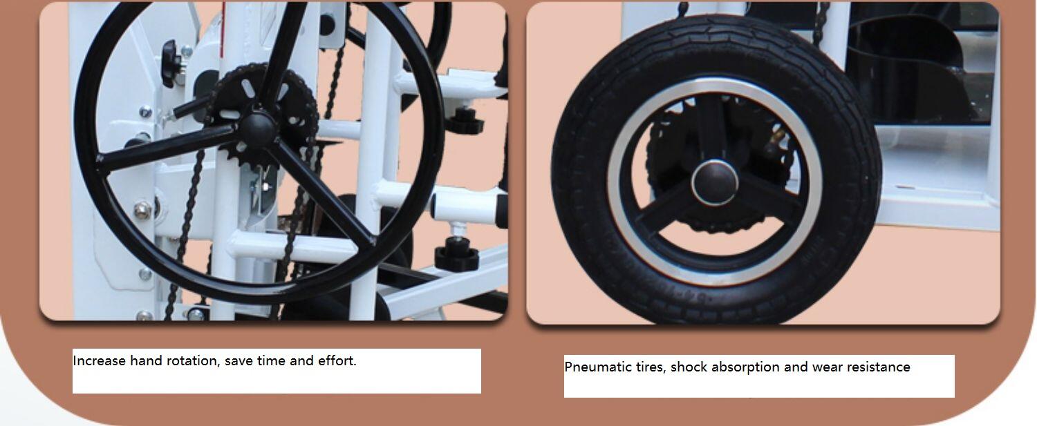 assisted standing indoor steering flexible convenient front dining tab Manual rehabilitation standing wheelchair- BZ-M-TH502 factory