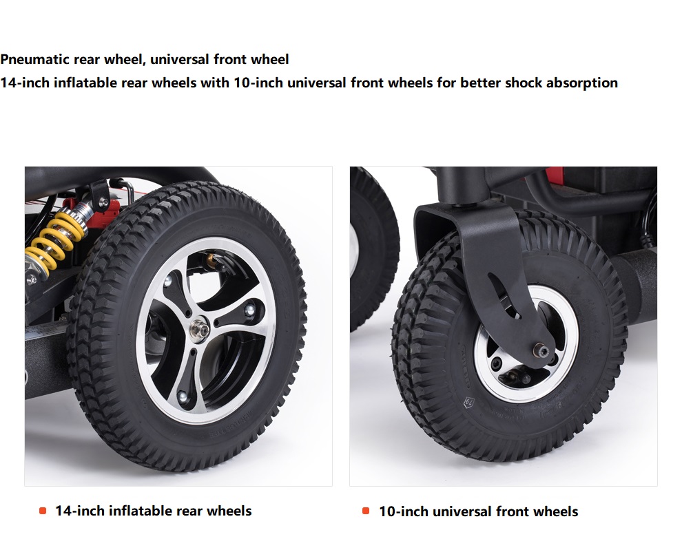 electromagnetic brake excellent obstacle crossing wheelchair electric power wheelchair for disabled handicap wheelchair- SWC01 manufacture