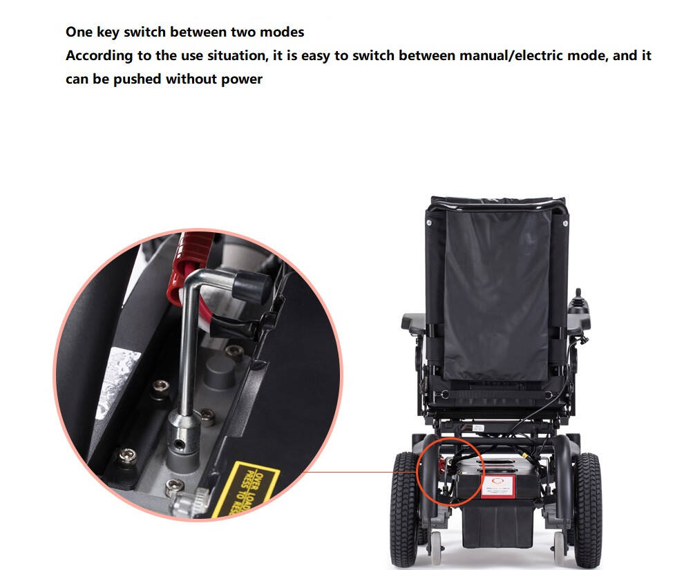 electromagnetic brake excellent obstacle crossing wheelchair electric power wheelchair for disabled handicap wheelchair- SWC01 factory