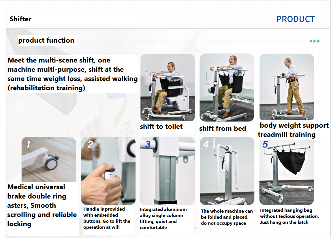 Meet the multi-scene shift one machine multi-purpose shift at the same time weight loss assisted walking rehabilitation- BZ-L15 manufacture