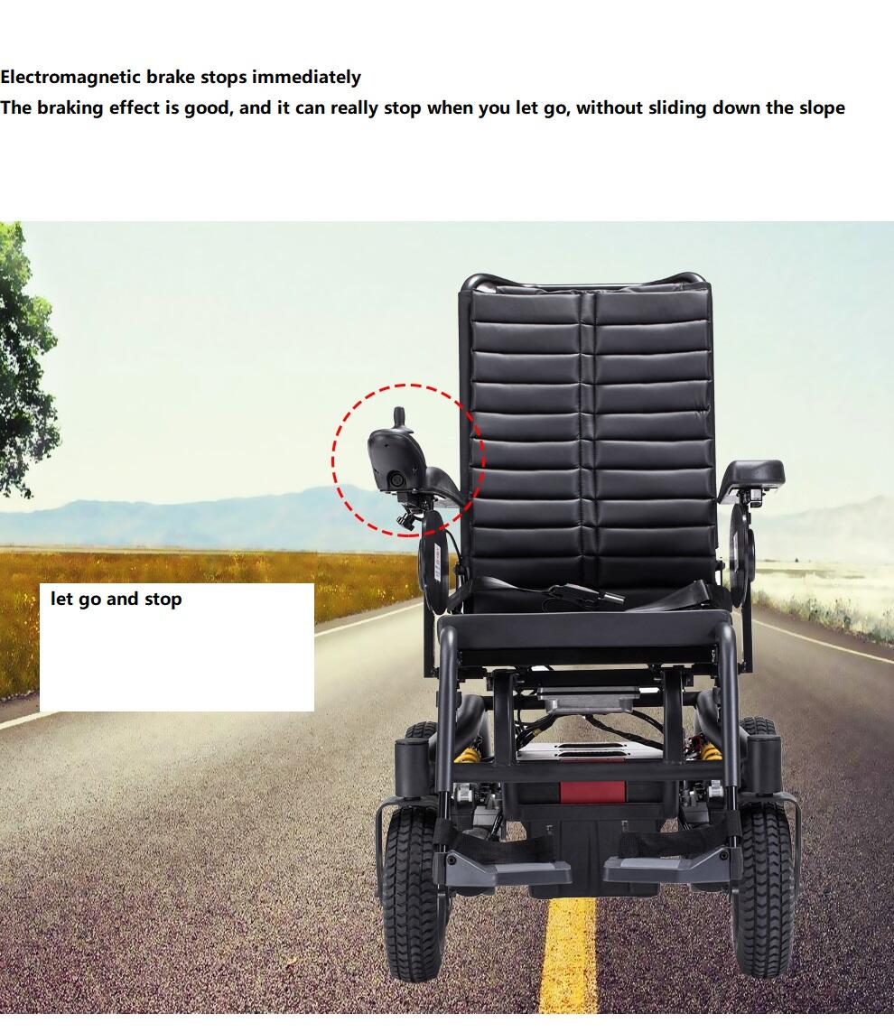 electromagnetic brake excellent obstacle crossing wheelchair electric power wheelchair for disabled handicap wheelchair- SWC01 details