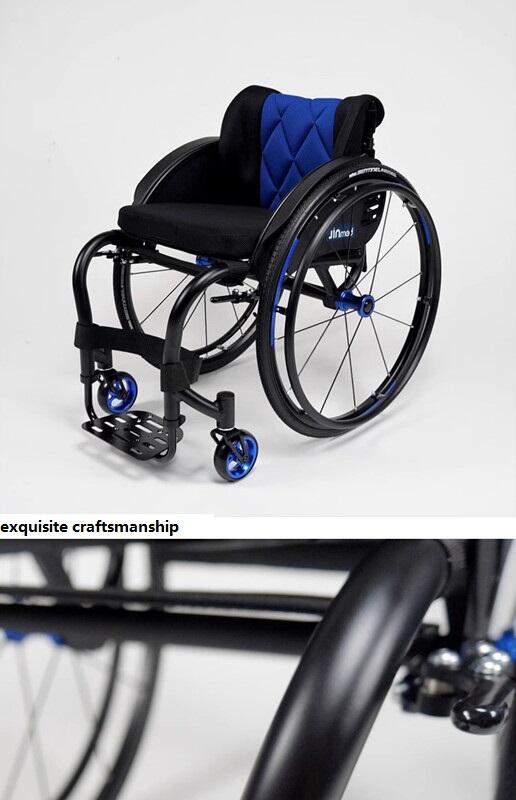 19.6kg aluminium alloy wheelchair Sport wheelchair backrest  push handle foldable big wheels and side guard detachable-BZ-ZJ01 details