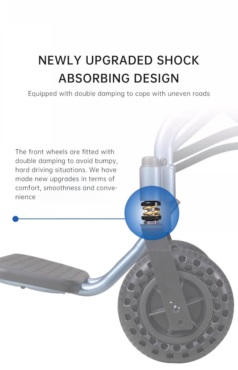 19.5 kg feather lightweight electric wheelchair for the elderly disabled convenient to travel aluminium frame -BZ-XWEA03D12 details