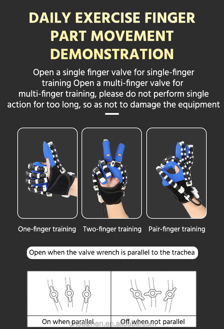 Automatic robotic hand gloves rehabilitation device for stroke paralysis patient with hand finger dysfunction exercise recovery supplier