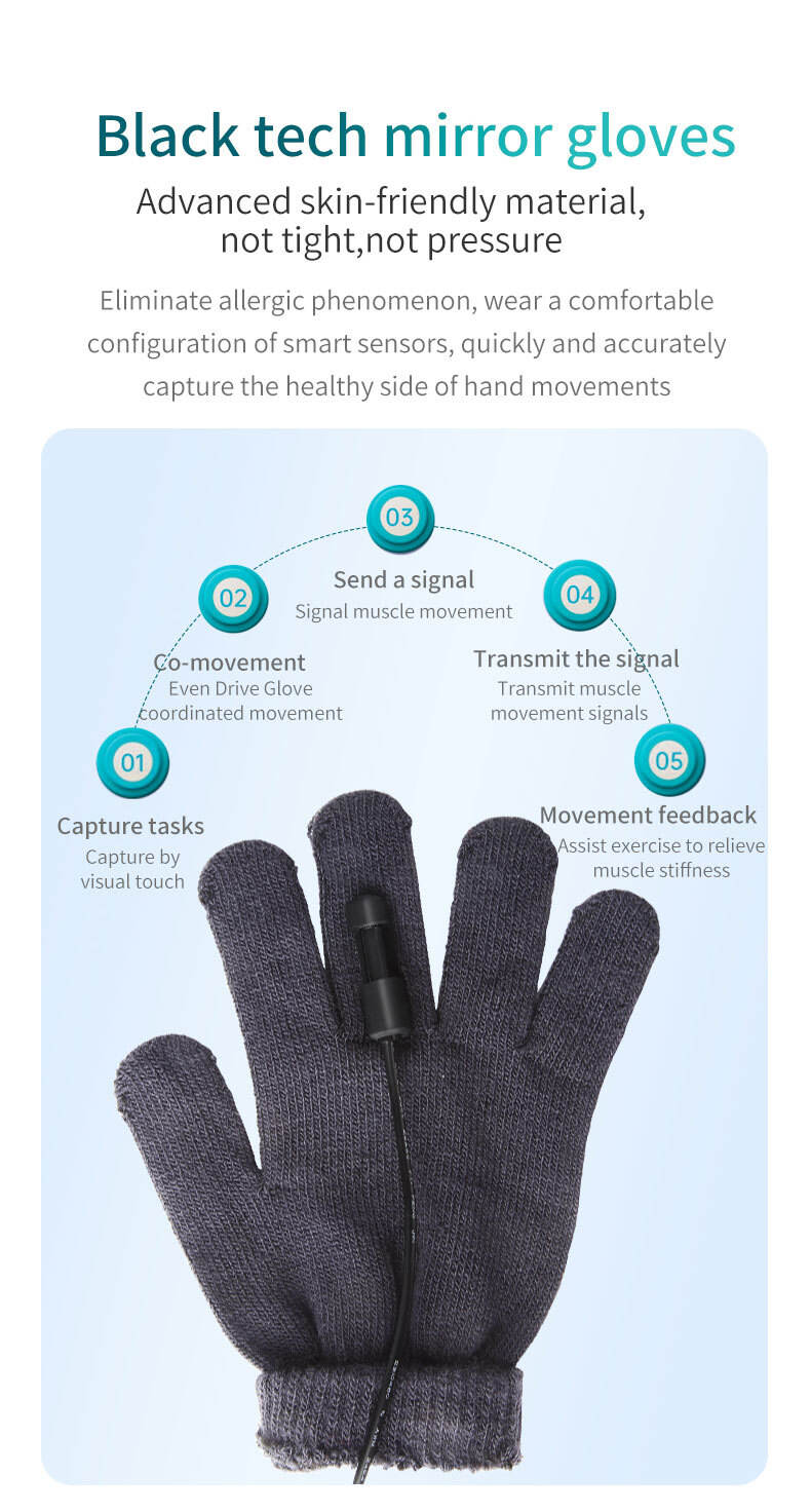 Rehabilitation Robot gloves mitten sports pneumatic rehabilitation hot compress gloves hands mirroring recovery gloves -BZ-G01 factory