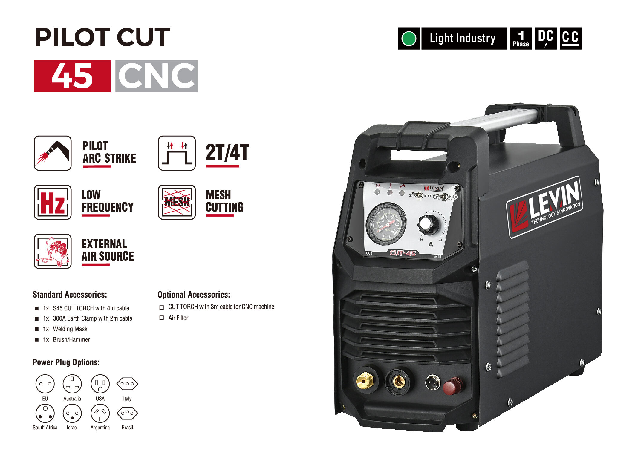 PILOT CUT 45 PLASMA CUTTING MACHINE details