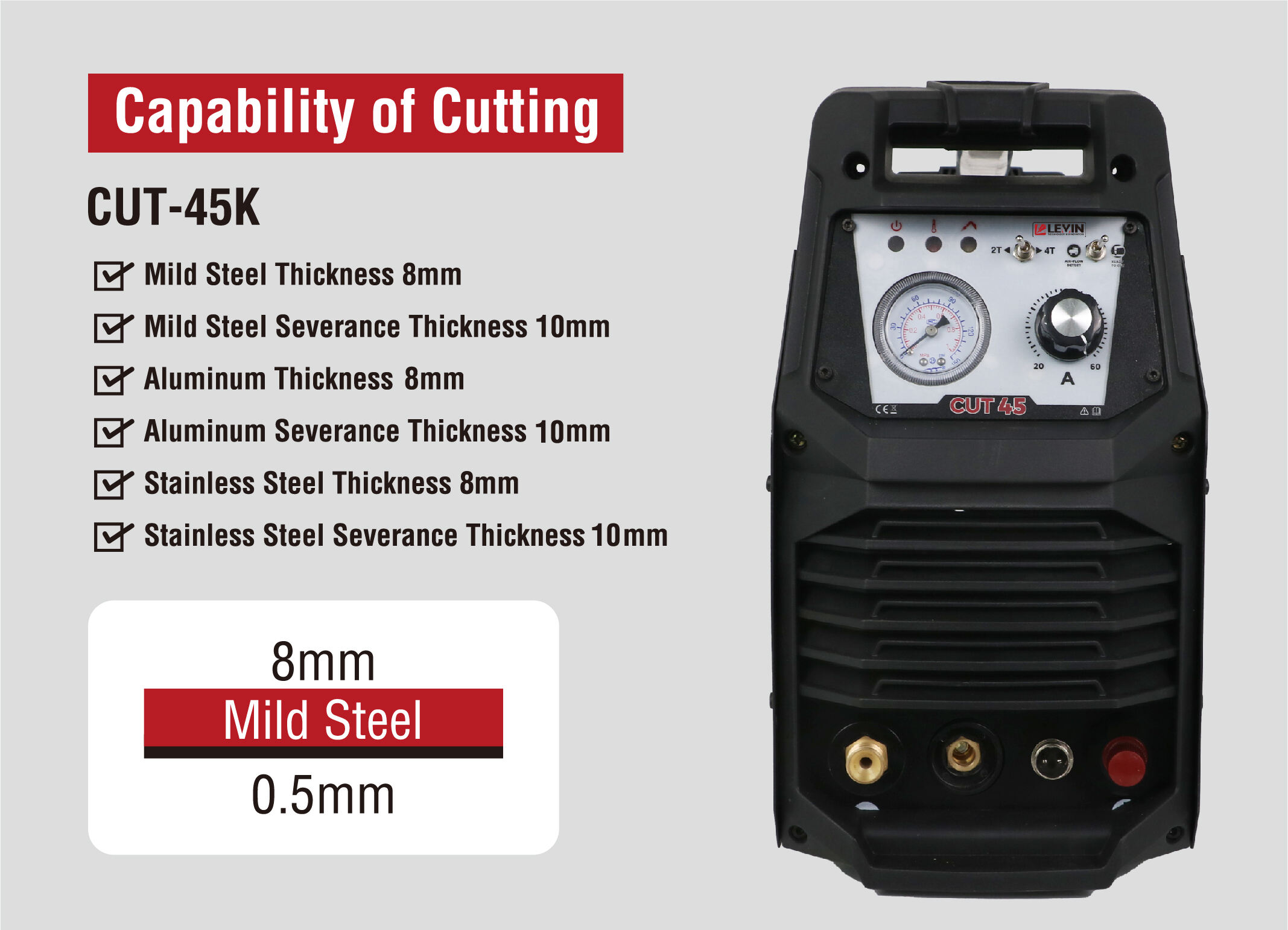 PILOT CUT 45K PLASMA CUTTING MACHINE details