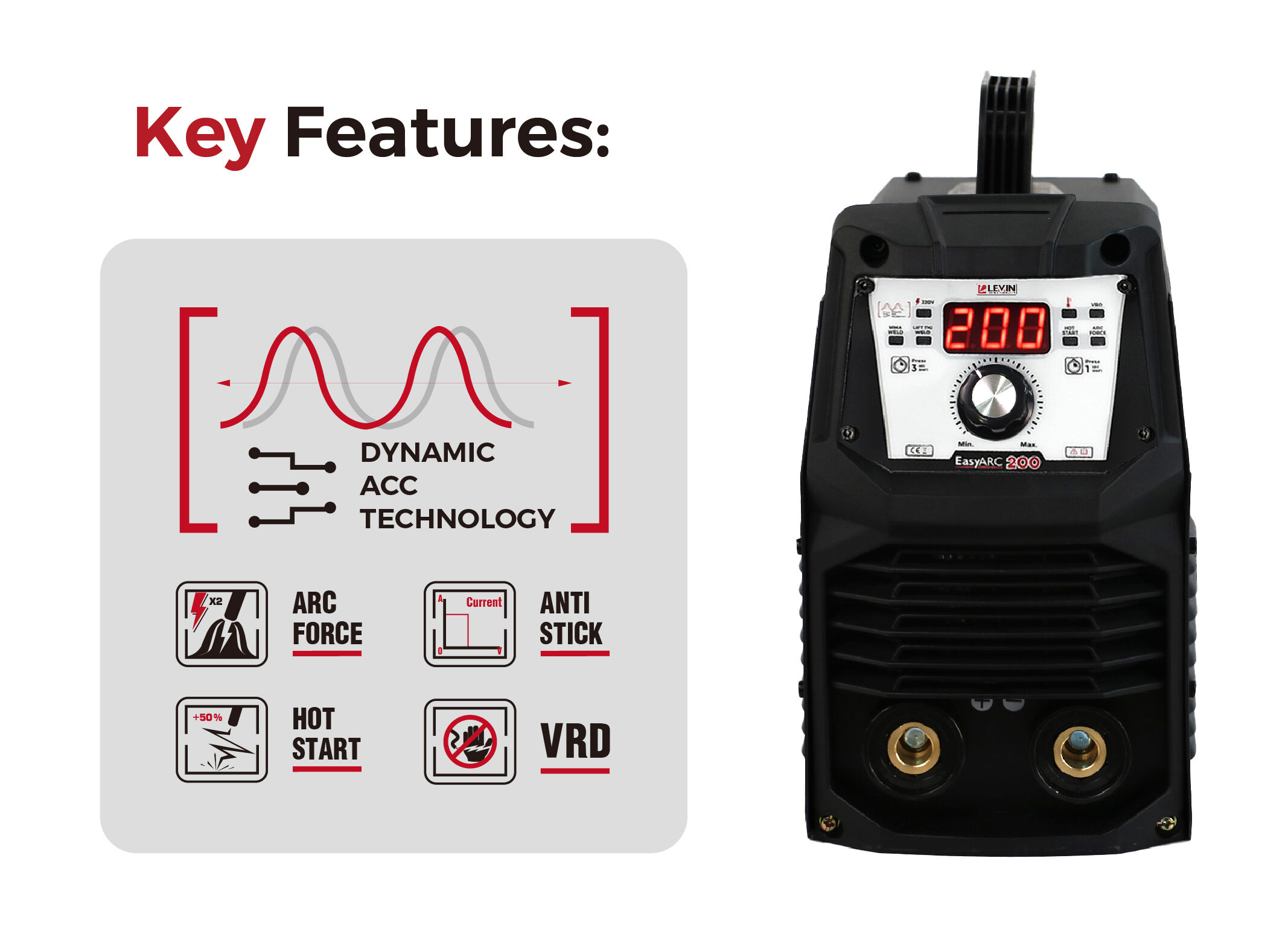 EASYARC 160 AMP MMA INVERTER WELDING MACHINE details