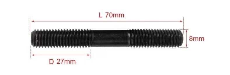 High Strength GB901 Double Head Stud Screw Blackening Screw with Double Head Bolt High Visibility for Better Performance manufacture