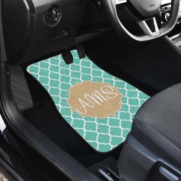 Morocco Front and Back Car Mats Waterproof Carpet Anti-Slip PVC Backing Car Mats details