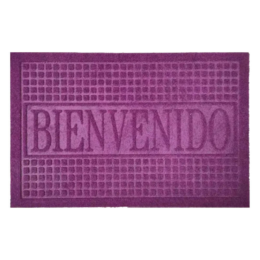 PVC Backing Non Slip Foot Mat Velour Embossed Floor Door Mat supplier