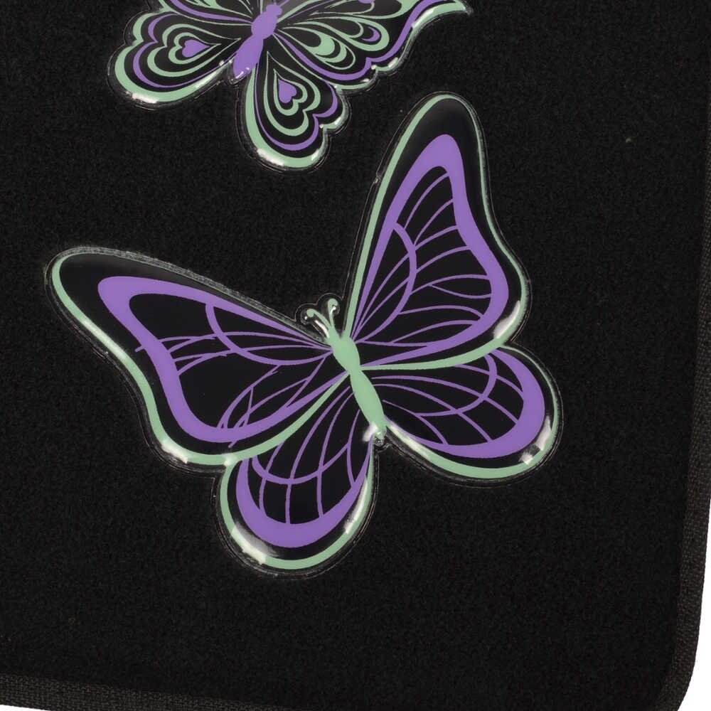 Factory Supply Butterfly Design Rubber Backing Car Mats All Weather Waterproof Car Mats details