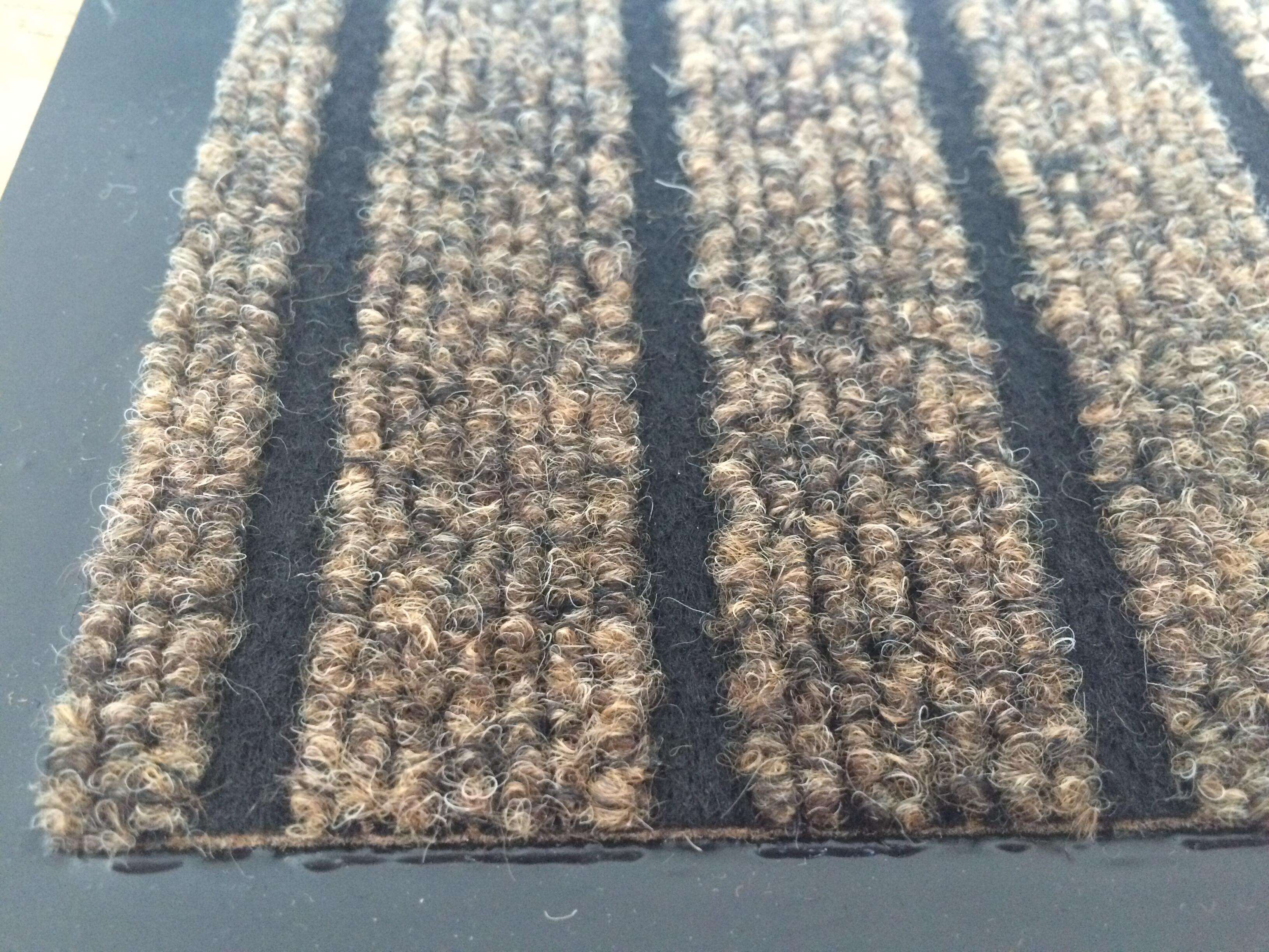 Seven Striped Door Mats Entrance Outdoor Pvc Carpet Non Slip Dust Clean Polyester Door Mat factory