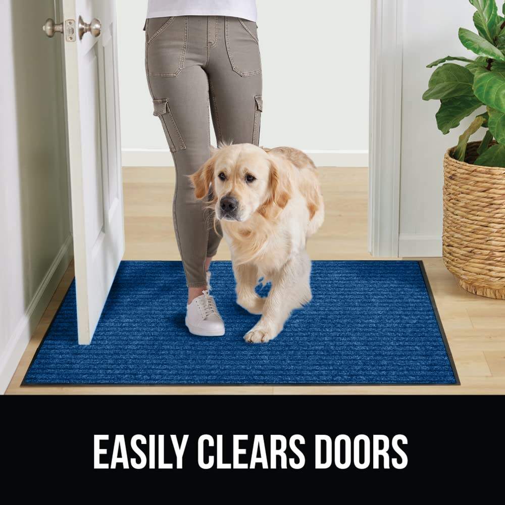 Entrance polyester Striped rubber backing door mat outdoor front door Floor Mats supplier