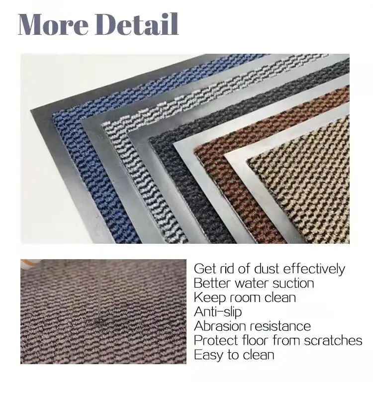 Floor Carpet Indoor And Outdoor Dirt Resistant Waterproof Cut Pile Door Mat 100% Polypropylene details