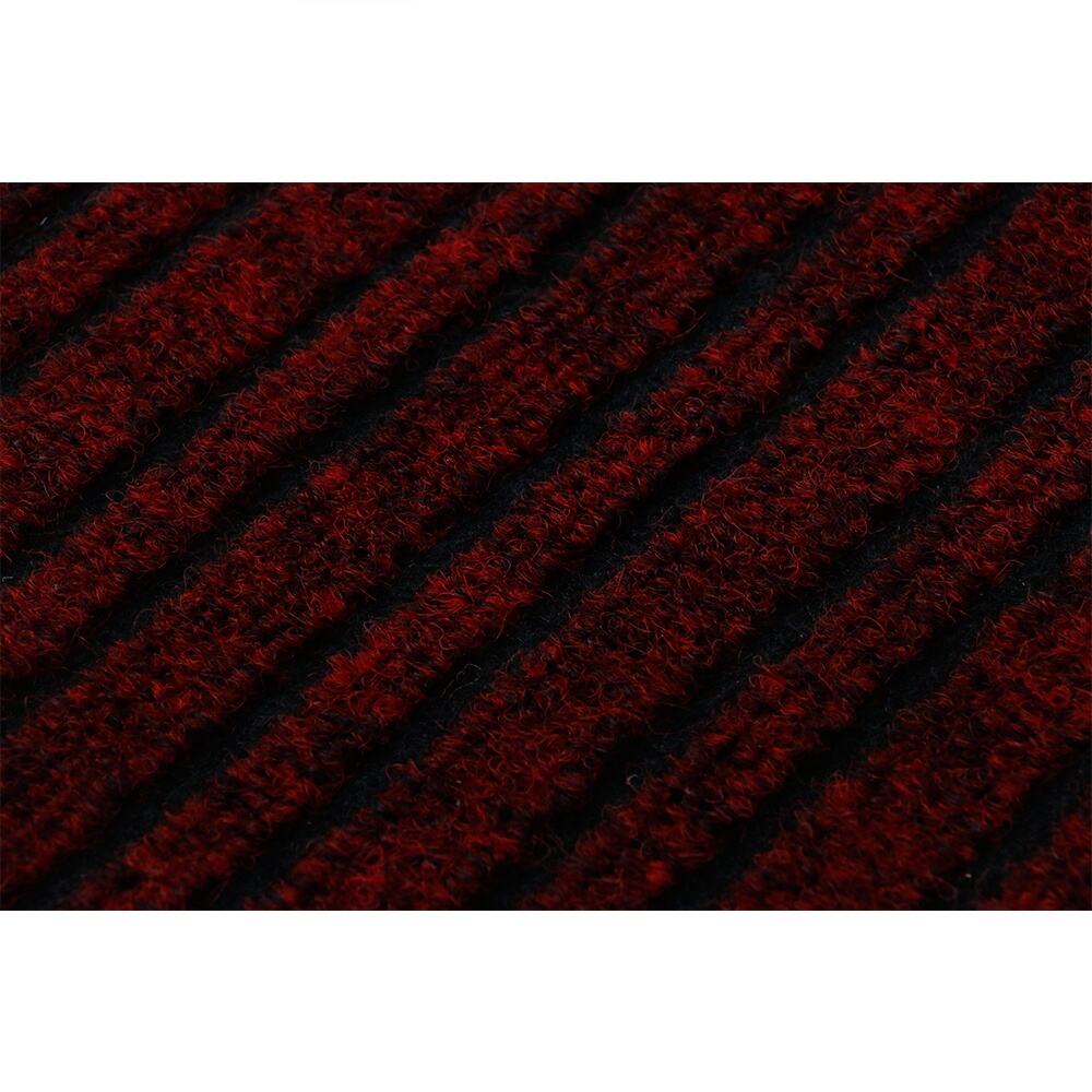 High Quality 100% Polyester Non-Woven Needle Punched Three Five Ribs Carpet PVC Backed Indoor and Outdoor Door Mat factory