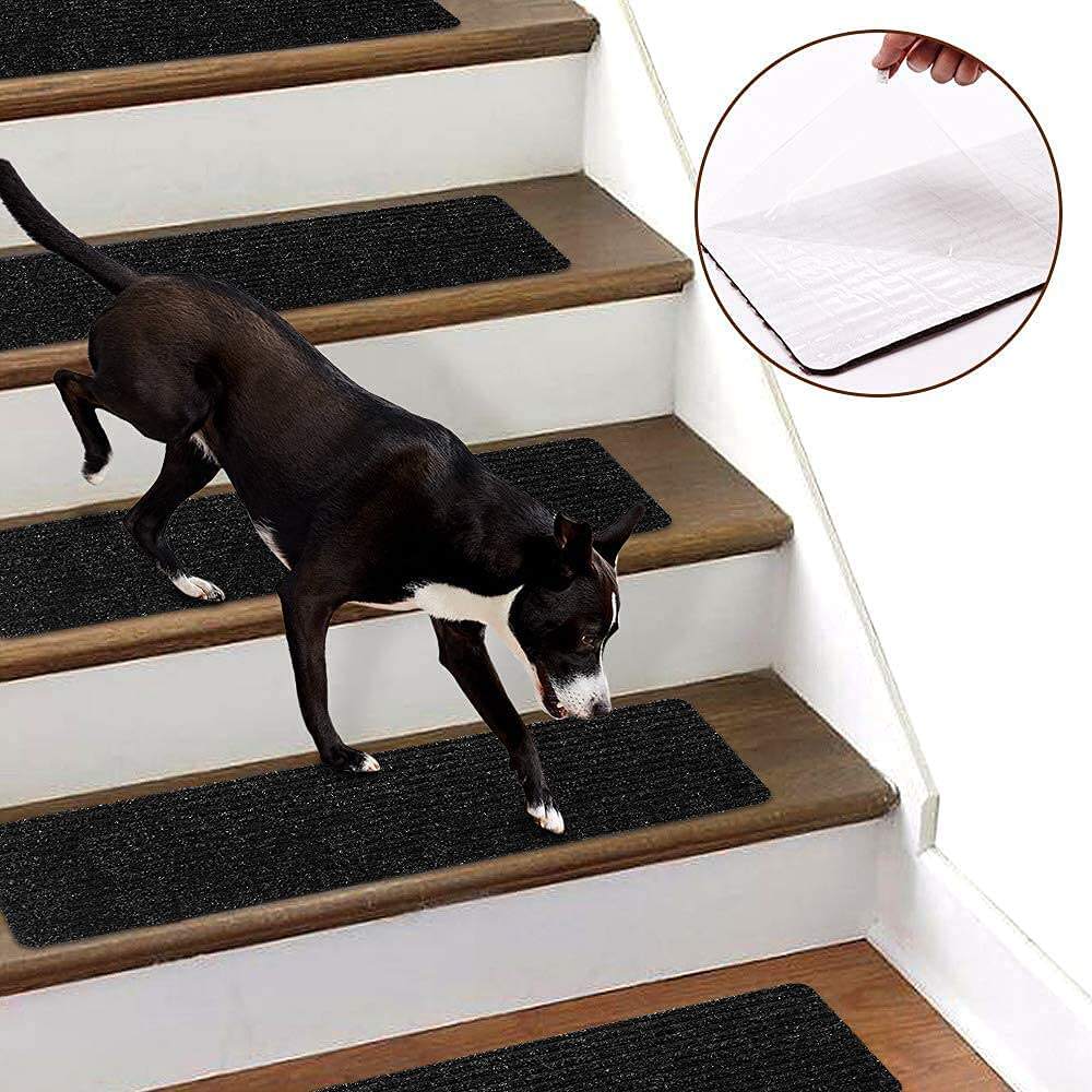 Best Quality Polyester Material Self Adhesive Backing Material Stair Mat For Floor manufacture