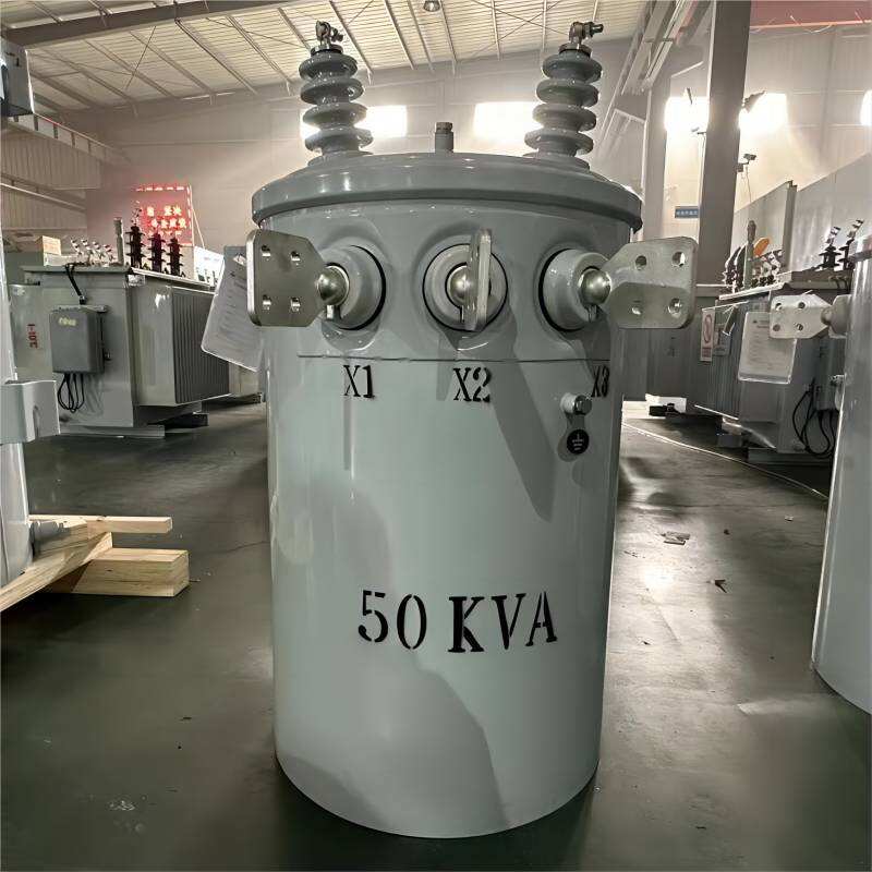 Single-phase pole mounted transformer