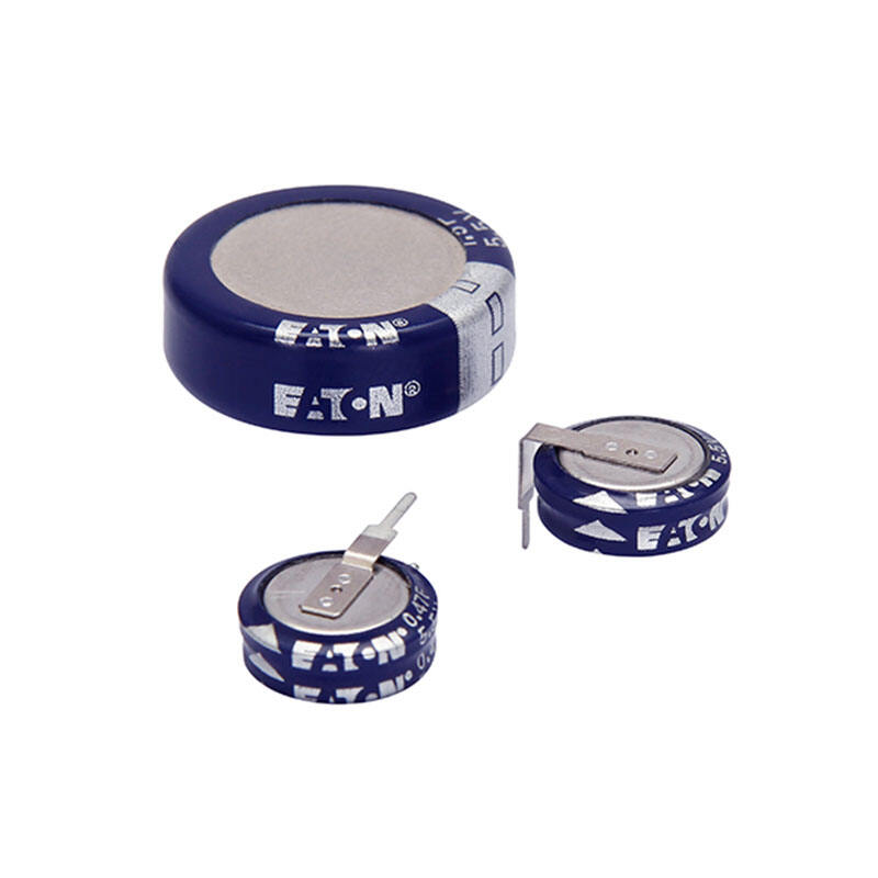 KR Series 5.5V 0.1F to 1.5F Coin Cell Ultracapacitors Eaton Supercapacitors