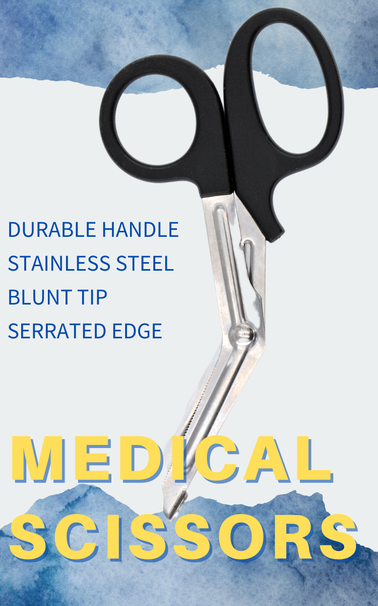 Anthrive 7.5inch Stainless Steel Black Emergency First Aid Medical Premium Bandage Scissors Tactical Trauma Shears for Nurses factory