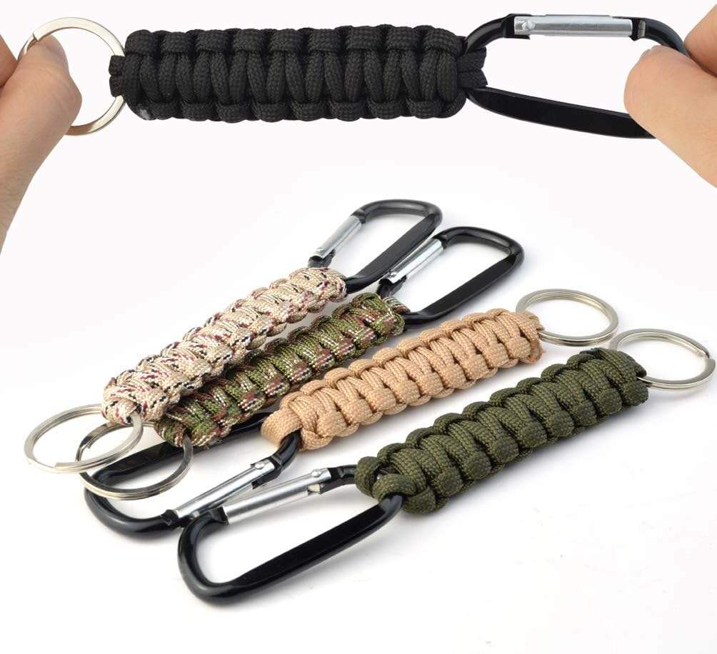 Anthrive Heavy Duty Key Clip Outdoor Keychain Ring Camping Multifunction Paracord Keychain With Carabiner For Men supplier