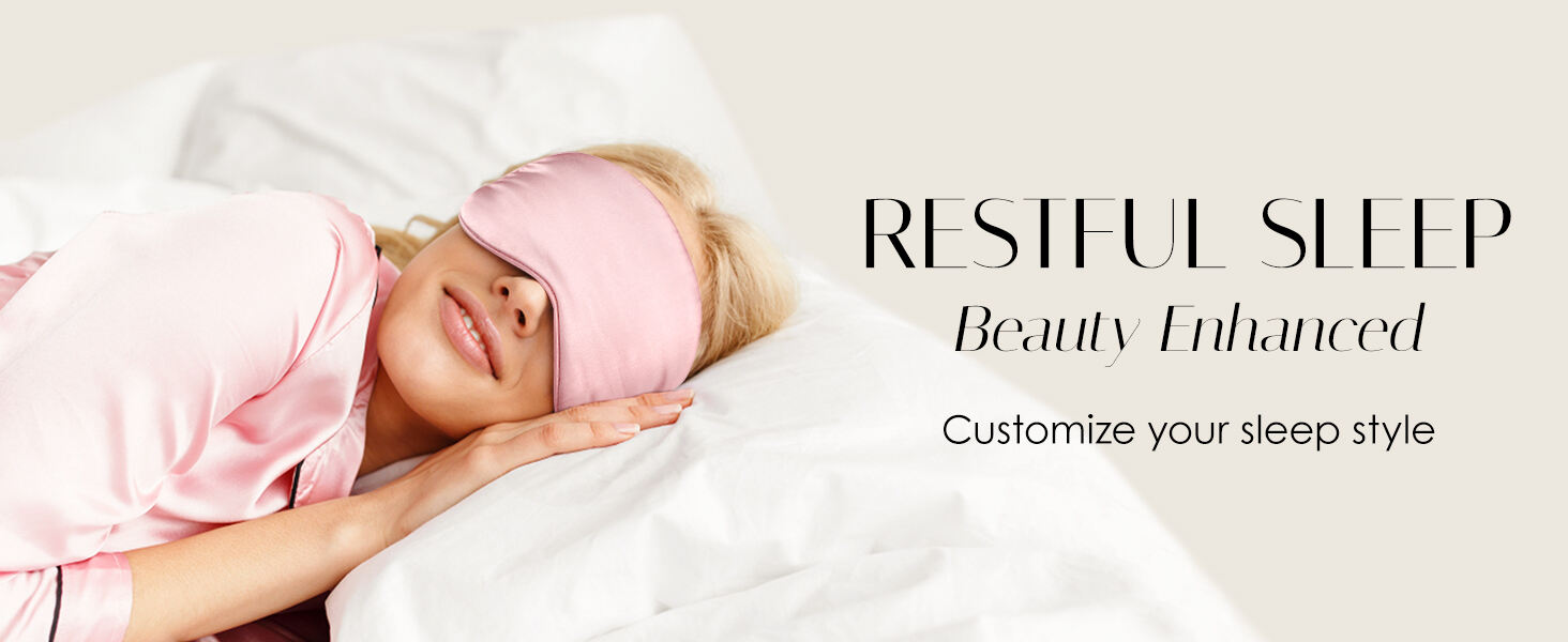 Anthrive Wholesale Customize Logo Private Label Eyemask Sleep Satin Travel Natural Adjustable Silk Sleeping Eye Mask Sleep Mask details