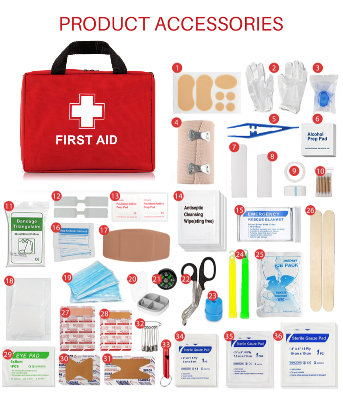 Anthrive OEM 220 Pieces Medical Supplies Portable Waterproof Survival Emergency Kids School Outdoor Home First Aid Kit details