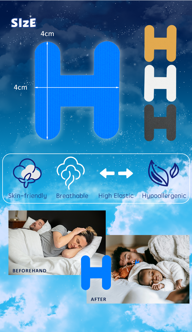 Anthrive 30 Pcs H-Shape Sleep Mouth Tape Snoring Aids Mouth Tape for Sleeping for Men Women Helps Stop Snoring factory